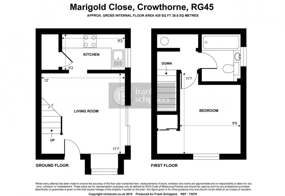 Floorplan for Marigold Close, Heathlake Park, Crowthorne