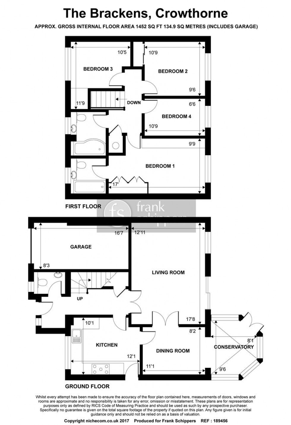 Floorplan for The Brackens, Pine Ridge, Crowthorne