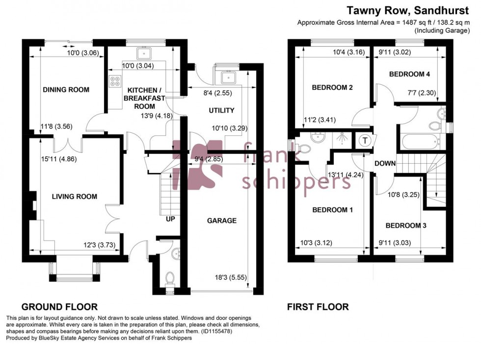 Floorplan for Tawny Row, Moray Avenue, Sandhurst