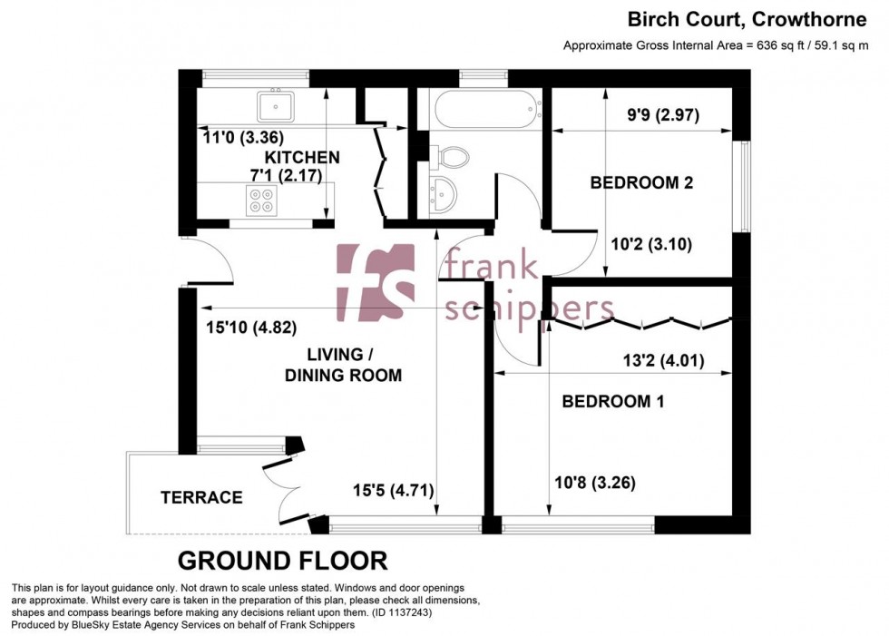 Floorplan for Birch Court, Birchside, Crowthorne