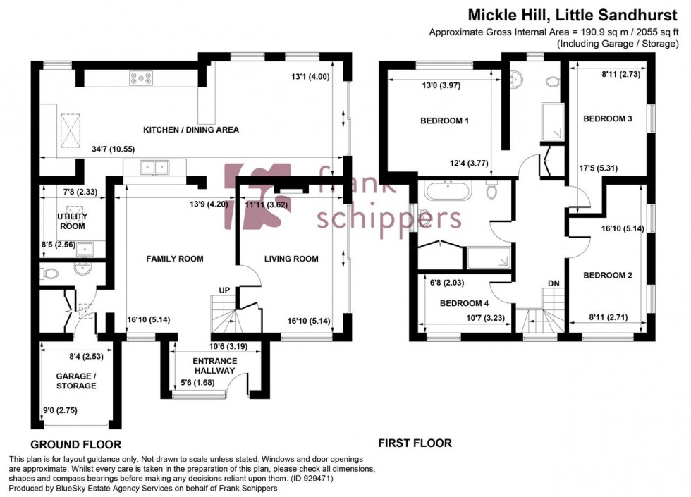 Floorplan for Mickle Hill, Little Sandhurst