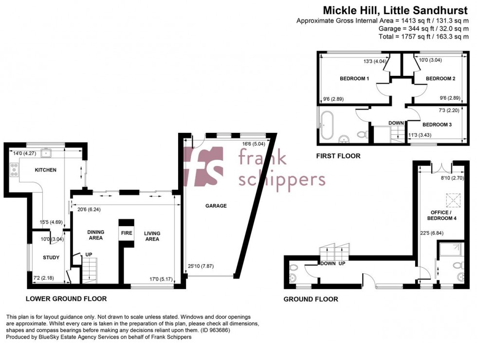 Floorplan for Mickle Hill, Sandhurst