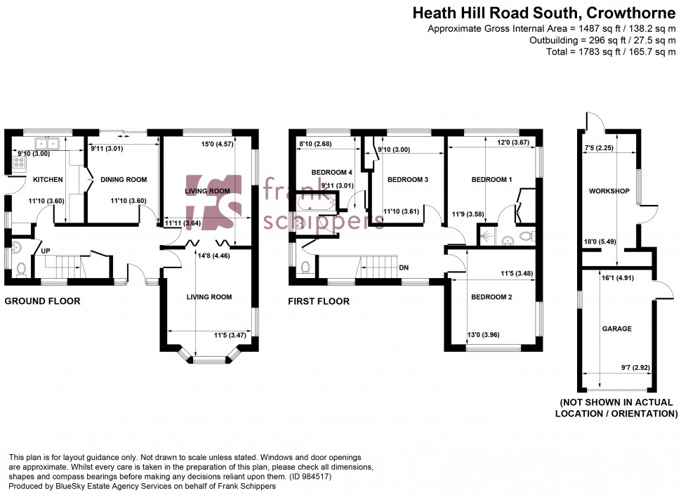 Floorplan for Heath Hill Road South, Crowthorne