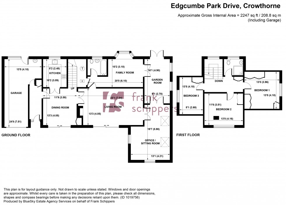 Floorplan for Edgcumbe Park Drive, Crowthorne