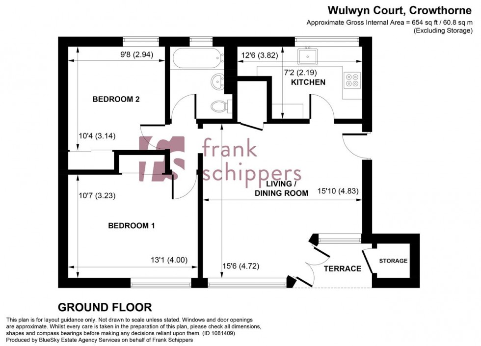 Floorplan for Wulwyn Court, Linkway, Edgcumbe Park, Crowthorne