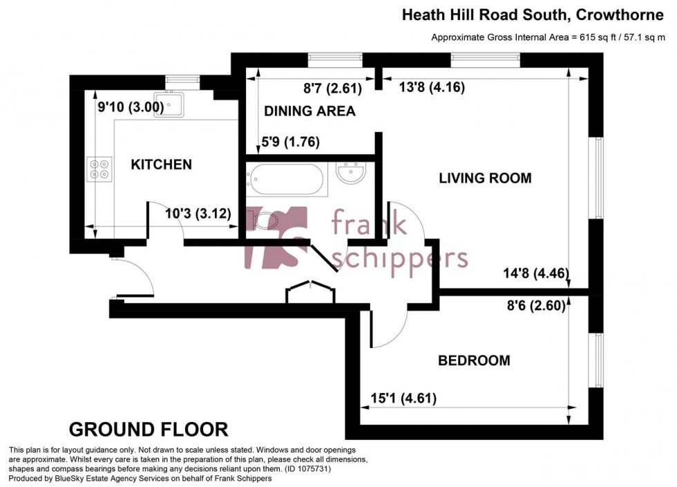 Floorplan for Heath Hill Road South, Crowthorne