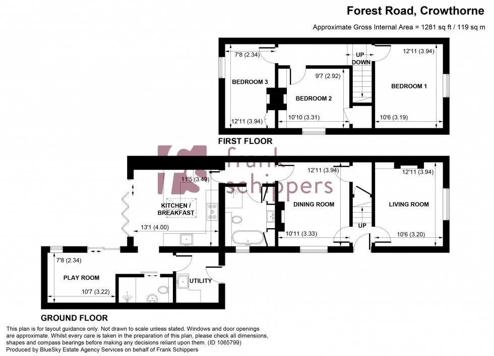 Floorplan for Forest Road, Crowthorne