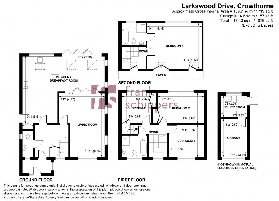 Floorplan for Larkswood Drive, Crowthorne
