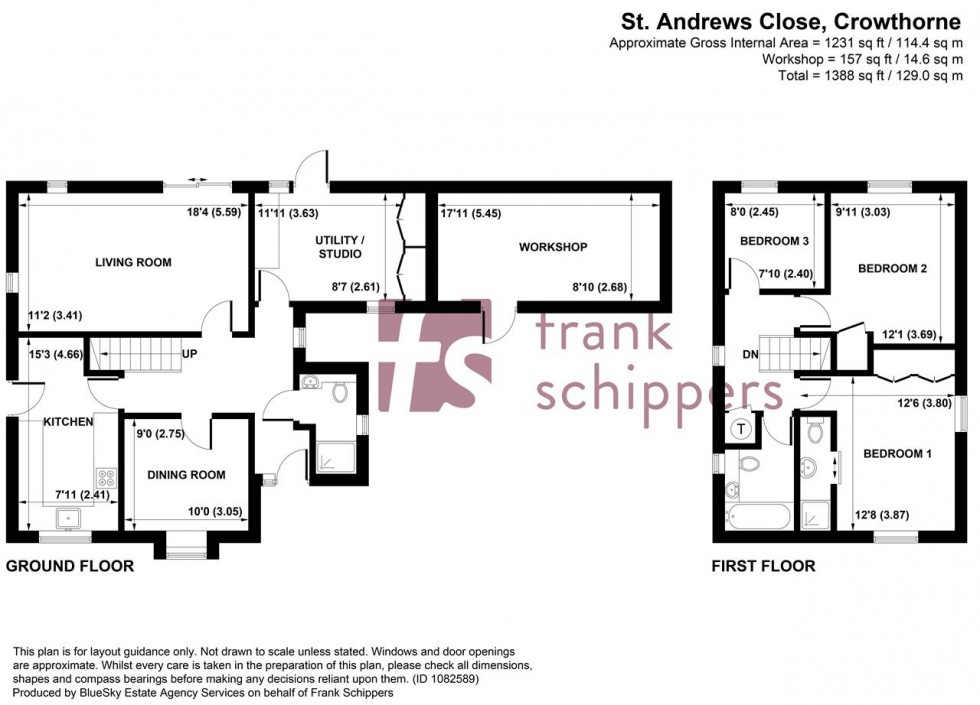 Floorplan for St. Andrews Close, Heathlake Park, Crowthorne