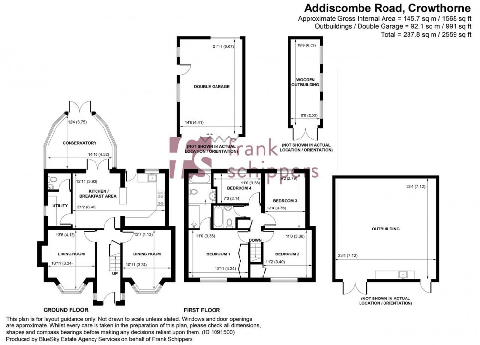 Floorplan for Addiscombe Road, Crowthorne