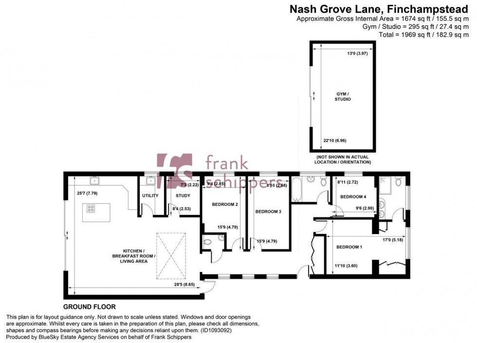 Floorplan for Nash Grove Lane, Finchampstead, Wokingham