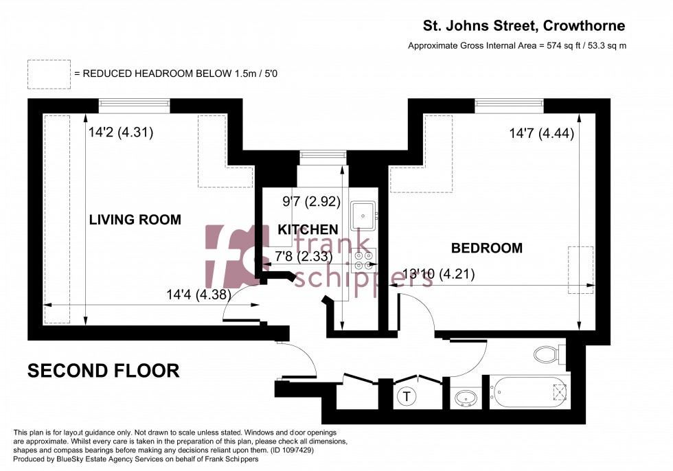 Floorplan for St. Johns Street, Crowthorne