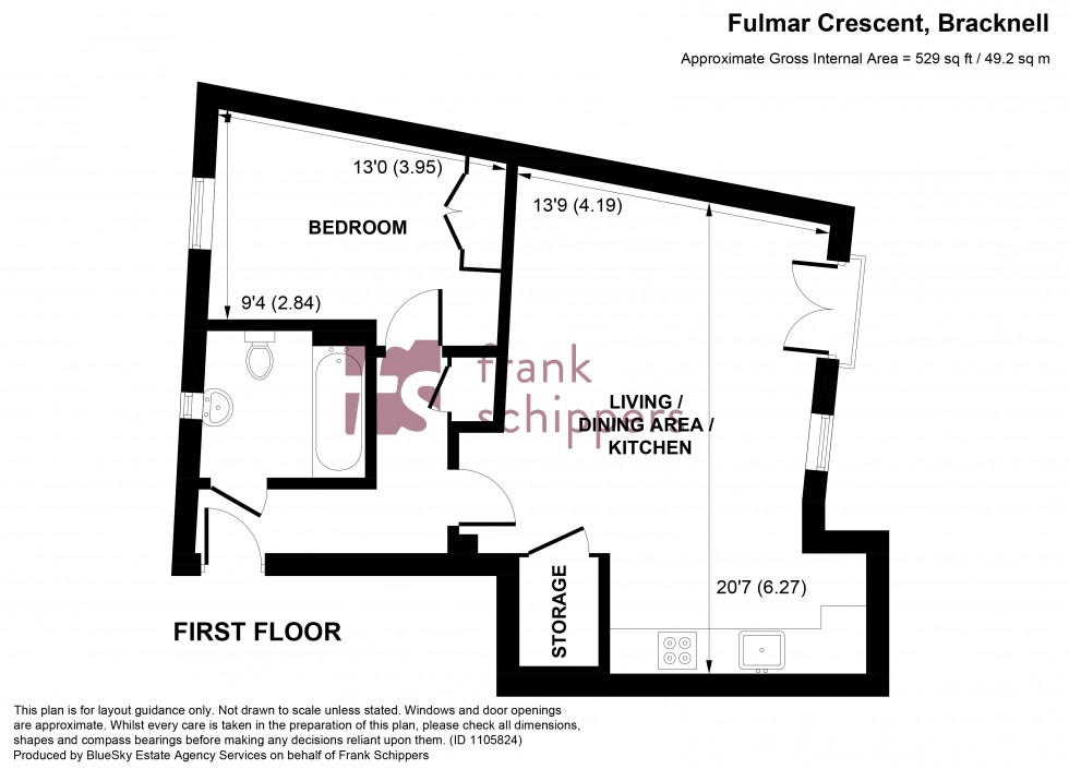 Floorplan for Fulmar Crescent, Bracknell