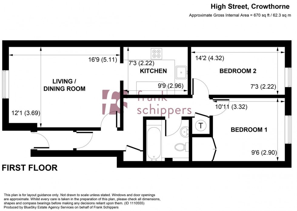 Floorplan for High Street, Crowthorne