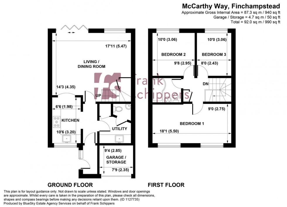 Floorplan for McCarthy Way, Wokingham