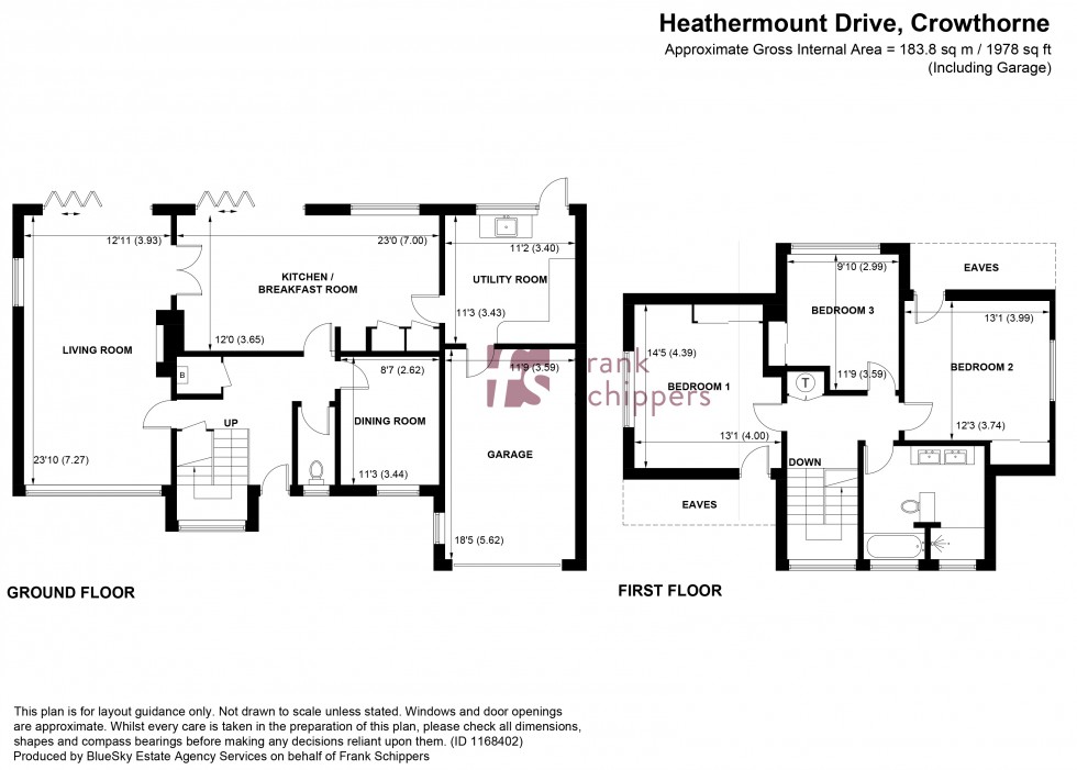 Floorplan for Heathermount Drive, Crowthorne