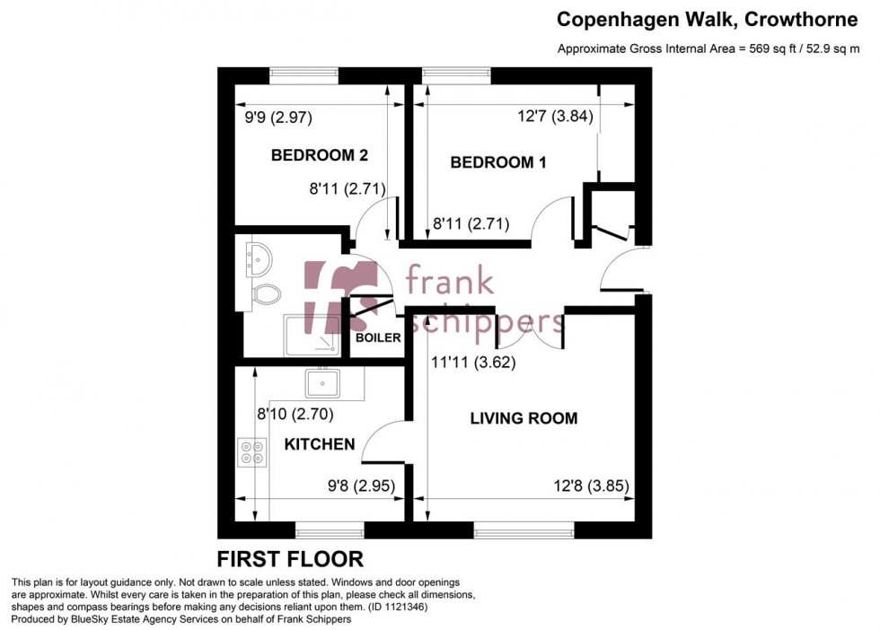 Floorplan for Copenhagen Walk, Crowthorne