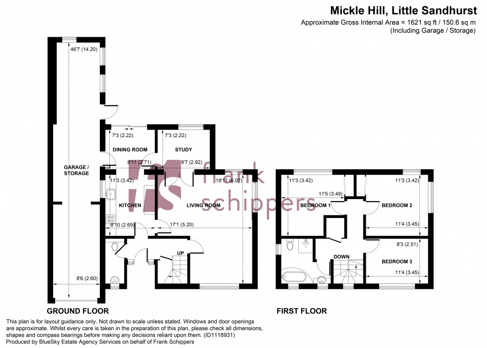 Floorplan for Mickle Hill, Sandhurst