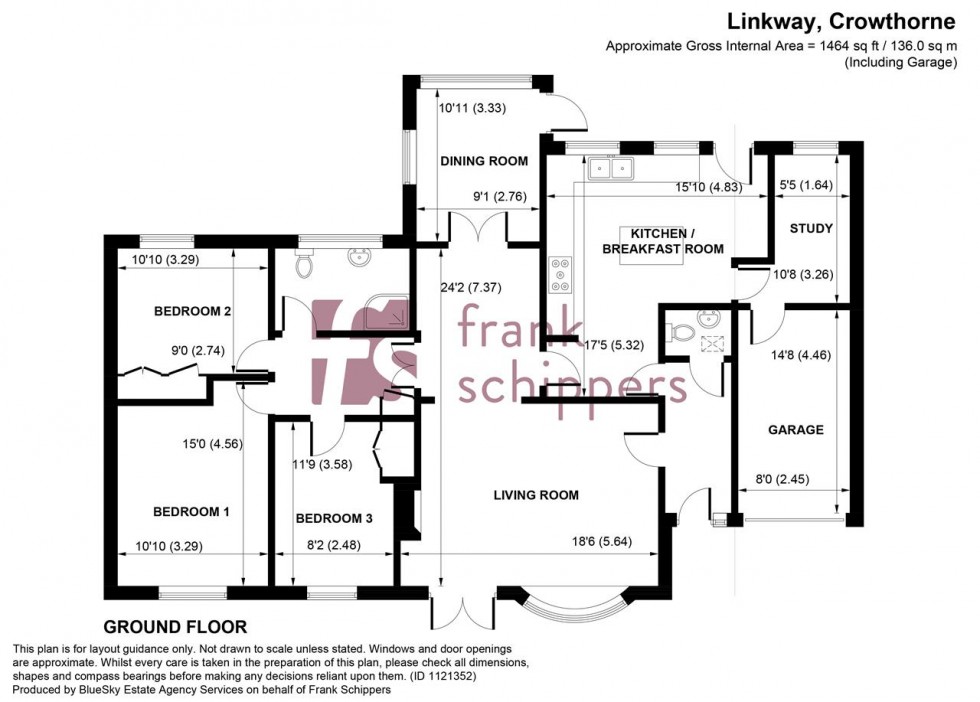 Floorplan for Linkway, Edgcumbe Park, Crowthorne