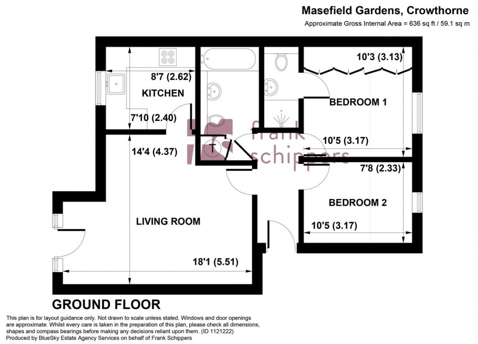 Floorplan for Masefield Gardens, Crowthorne