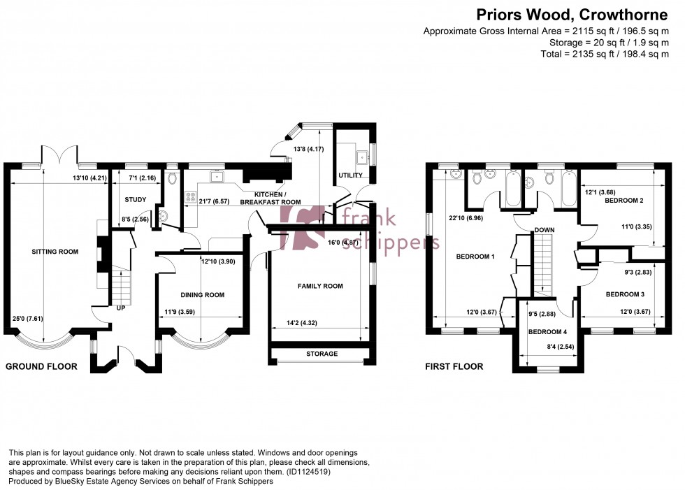 Floorplan for Priors Wood, Crowthorne