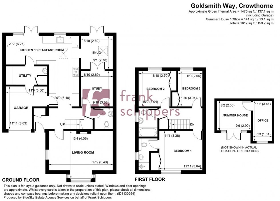 Floorplan for Goldsmith Way, Crowthorne