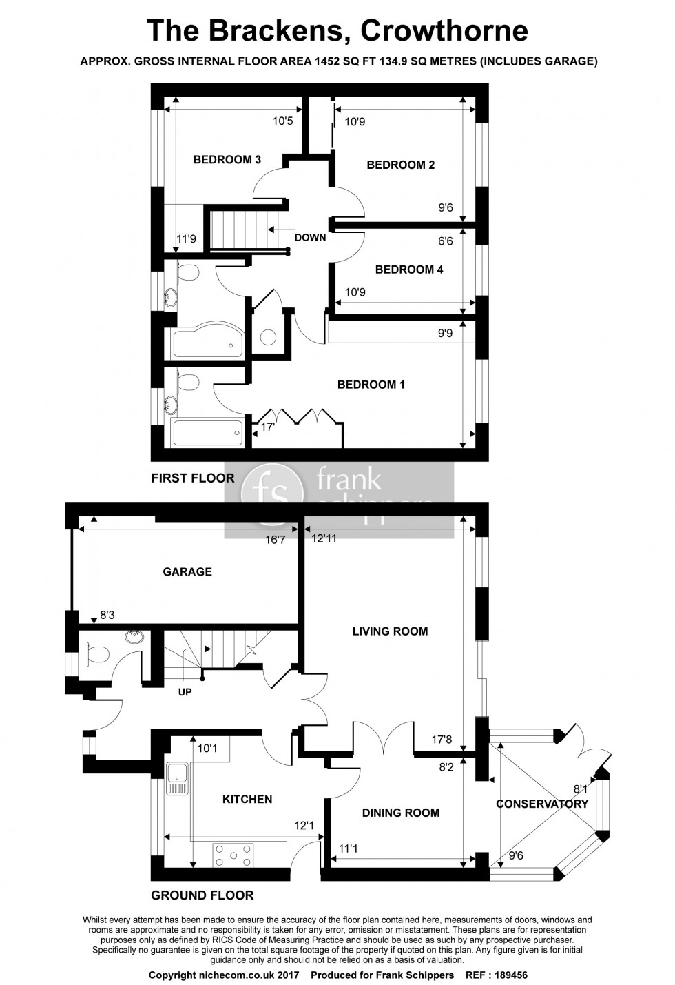 Floorplan for The Brackens, Pine Ridge, Crowthorne