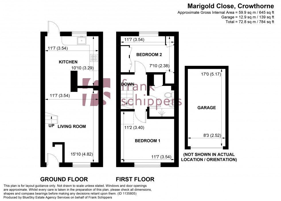 Floorplan for Marigold Close, Heathlake Park, Crowthorne