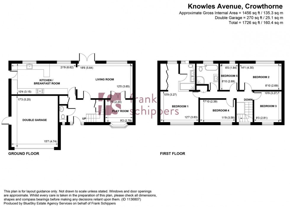 Floorplan for Knowles Avenue, Crowthorne