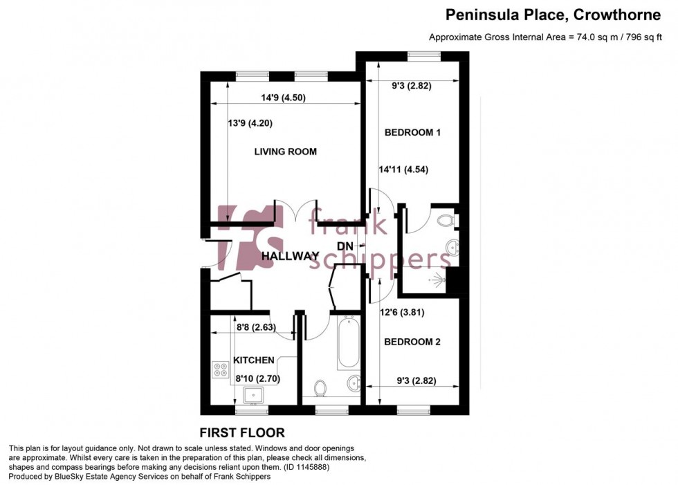 Floorplan for Peninsula Place, Napier Road, Crowthorne