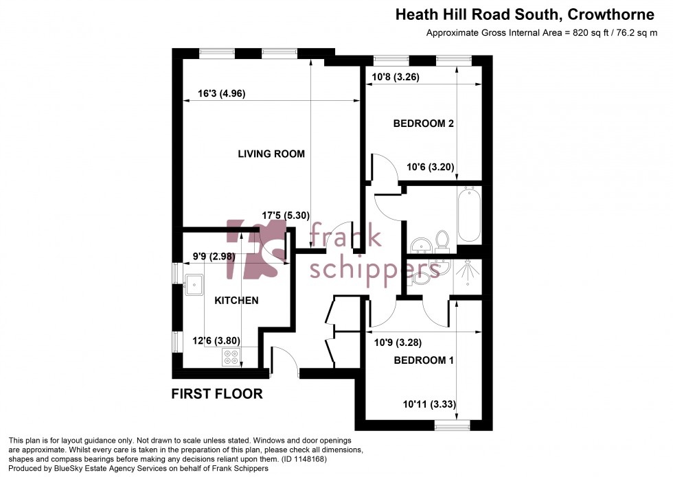 Floorplan for Heath Hill Road South, Crowthorne