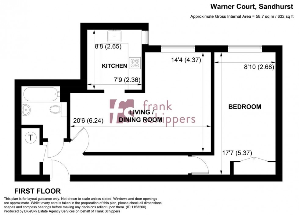 Floorplan for Warner Court, Yorktown Road, Sandhurst