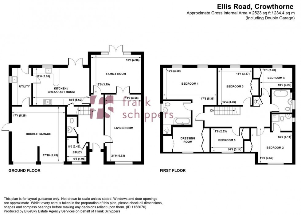 Floorplan for Ellis Road, Crowthorne