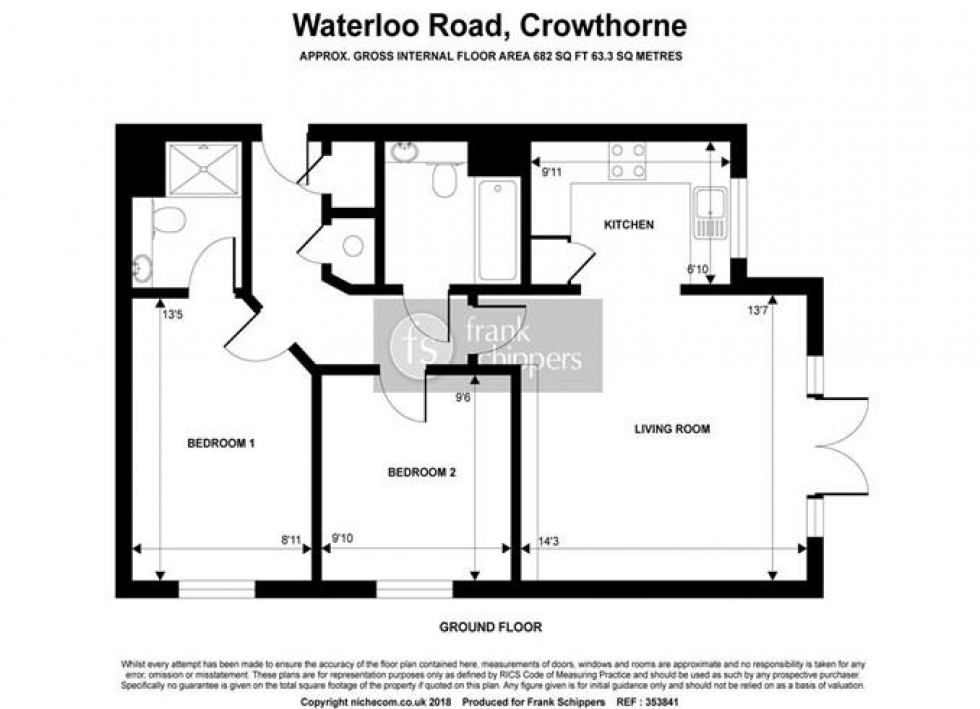 Floorplan for Waterloo Road, Crowthorne