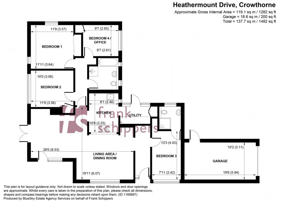 Floorplan for Heathermount Drive, Edgcumbe Park, Crowthorne