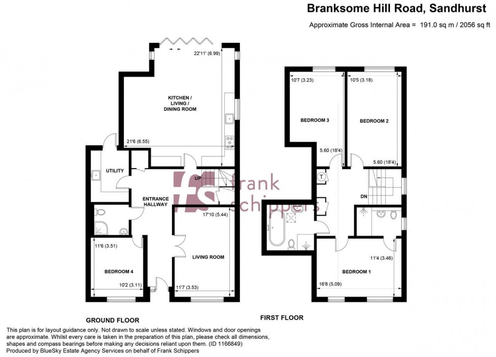 Floorplan for Branksome Hill Road, College Town, Sandhurst