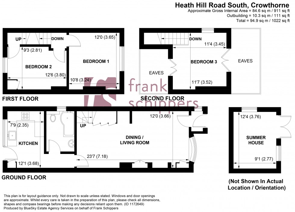 Floorplan for Heathill Cottages, Heath Hill Road South, Crowthorne